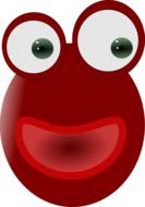 red eye frog face