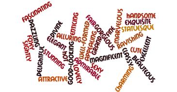 words word cloud adjective stunning