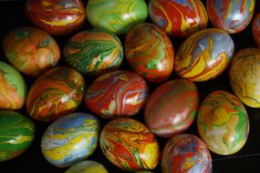 Colored Easter Eggs painted