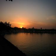 Sunset over Lake scenery