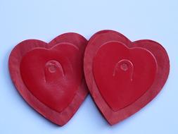 red hearts on a white landscape background