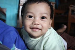 cute baby with deep eyes