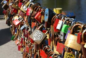 iron locks with inscriptions