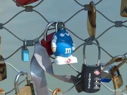 funny locks on the fence