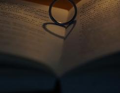 the ring on the book is beautiful.