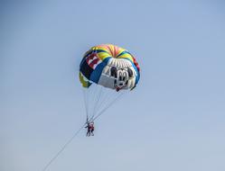 parachute man sky