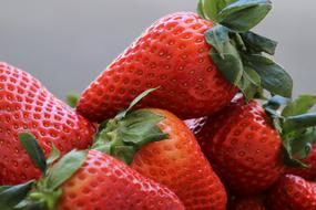 ripe strawberry closeup