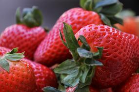 Red ripe juicy strawberries