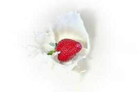 strawberry in milk