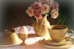 Breakfast Table and flowers