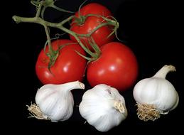 Vegetables Tomatoes and Garlic