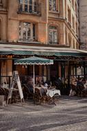 Beautiful street cafe in Paris, France