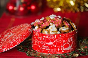 Gingerbread cookies in box