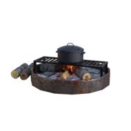 firepit flames cooking