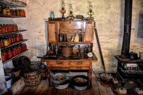 american Pioneer Kitchen, historical interior