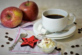 Coffee Cup and apple
