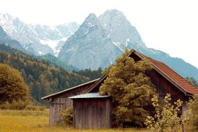 wooden hut in the Alps, Upper Bavaria