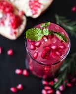 Antioxidant pomegranate Cold Beverage Close up