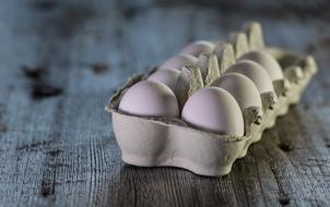 Raw Eggs in paper package