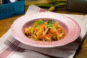 Salad Food in pink plate