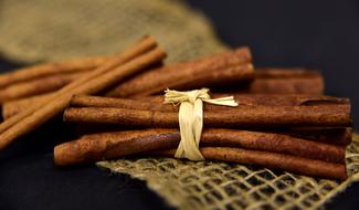 bound cinnamon sticks