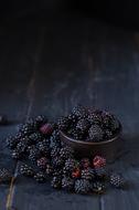 dark purple berries on a purple surface