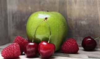 apple and berries