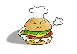 burger cute delicious drawing