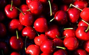 glossy Red Cherries