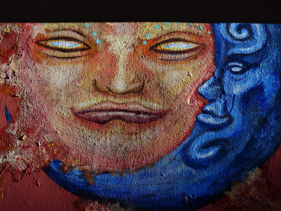 Graffiti Sun and Moon art