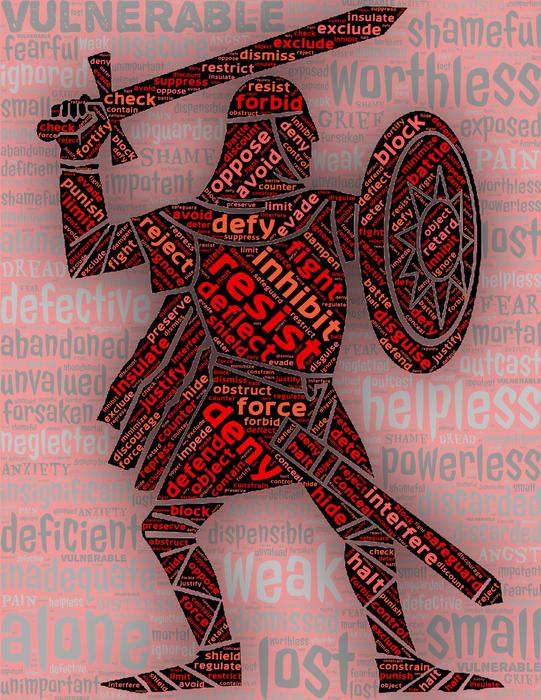 overshadow vulnerable fearful