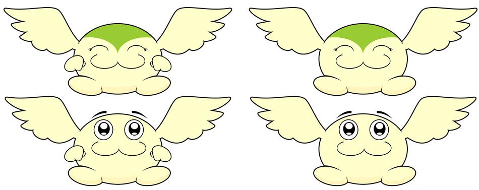 cartoon character digital stamp