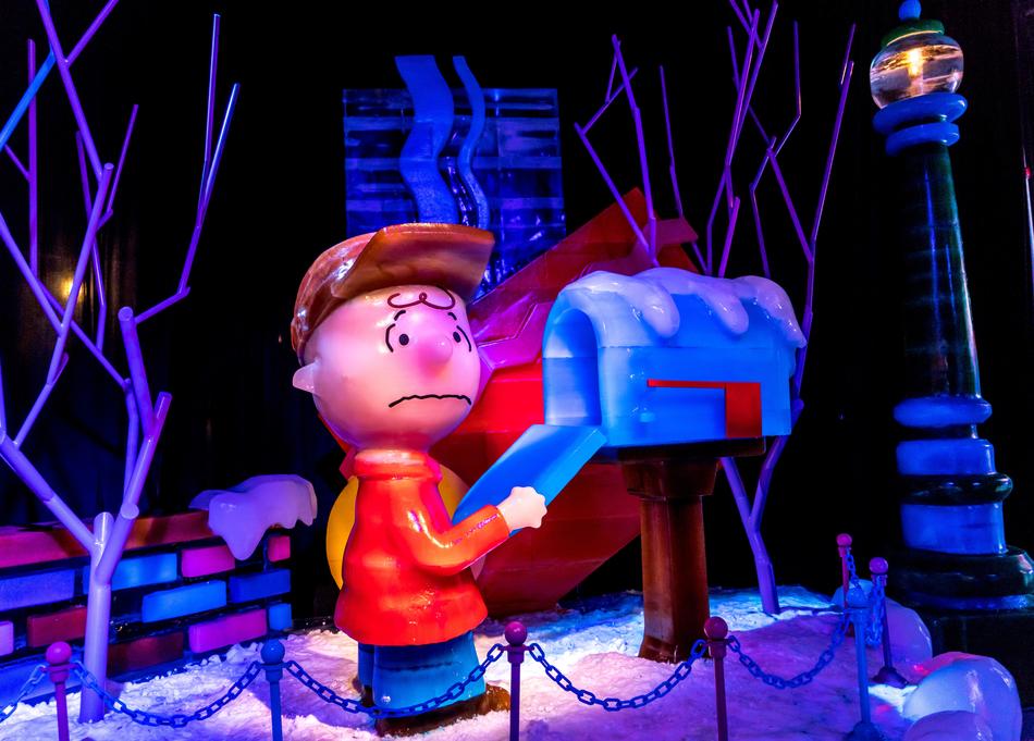 Ice Sculpture Charlie Brown Mail