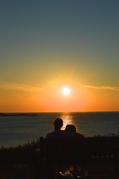 Couple Sunset Red St