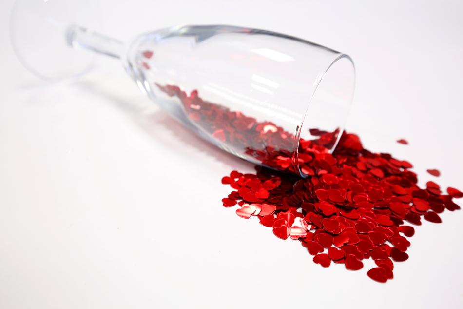 Hearts Glass Wedding