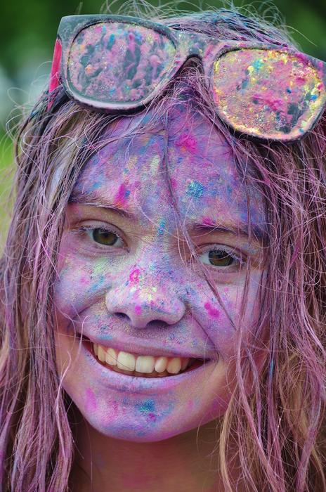 Girl Colorful Happy