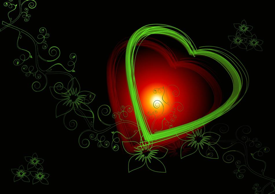 heart love luck abstract greeting