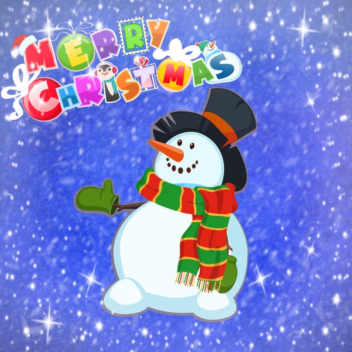 merry christmas snowman greeting illustration