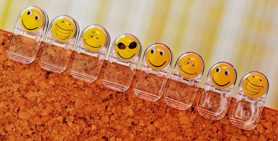Cute bookmarks with emoticons