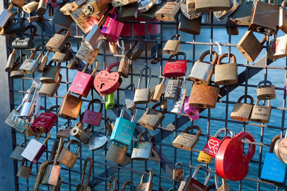 Padlocks Bridge Love