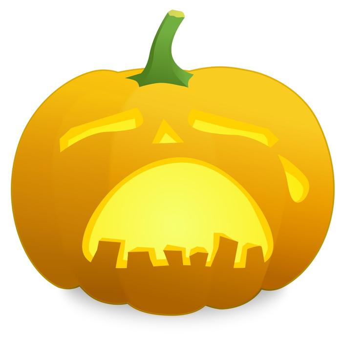 halloween pumpkin sad