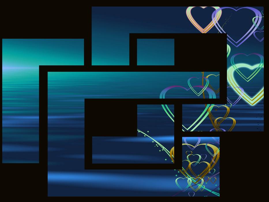Background with a pattern and hearts