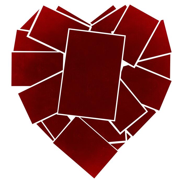 background red love abstract