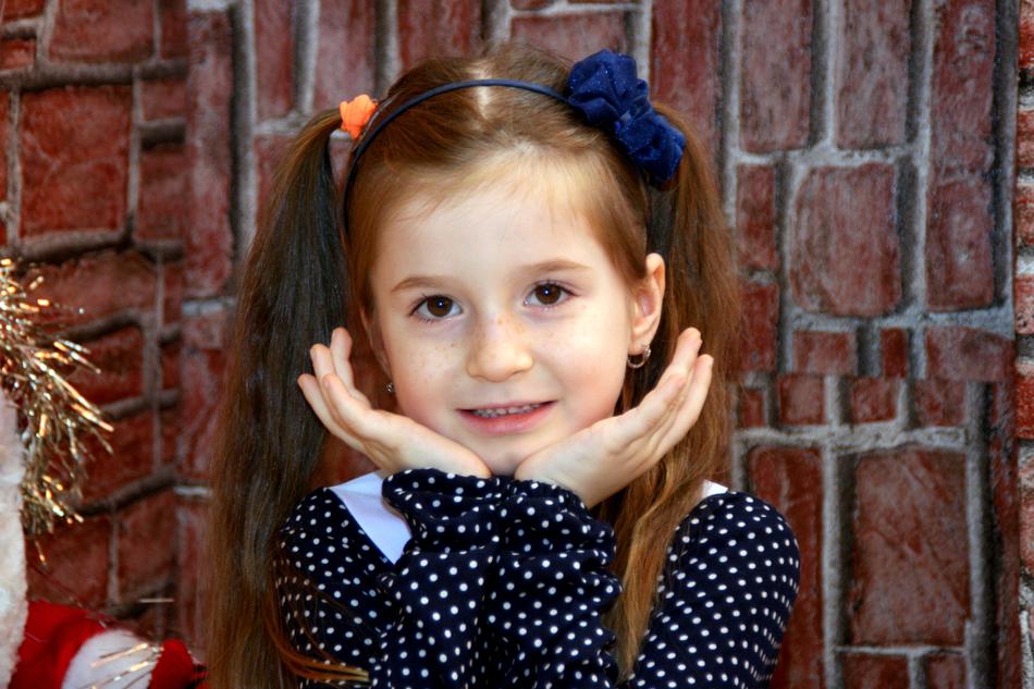 cute Girl with long hair Portrait