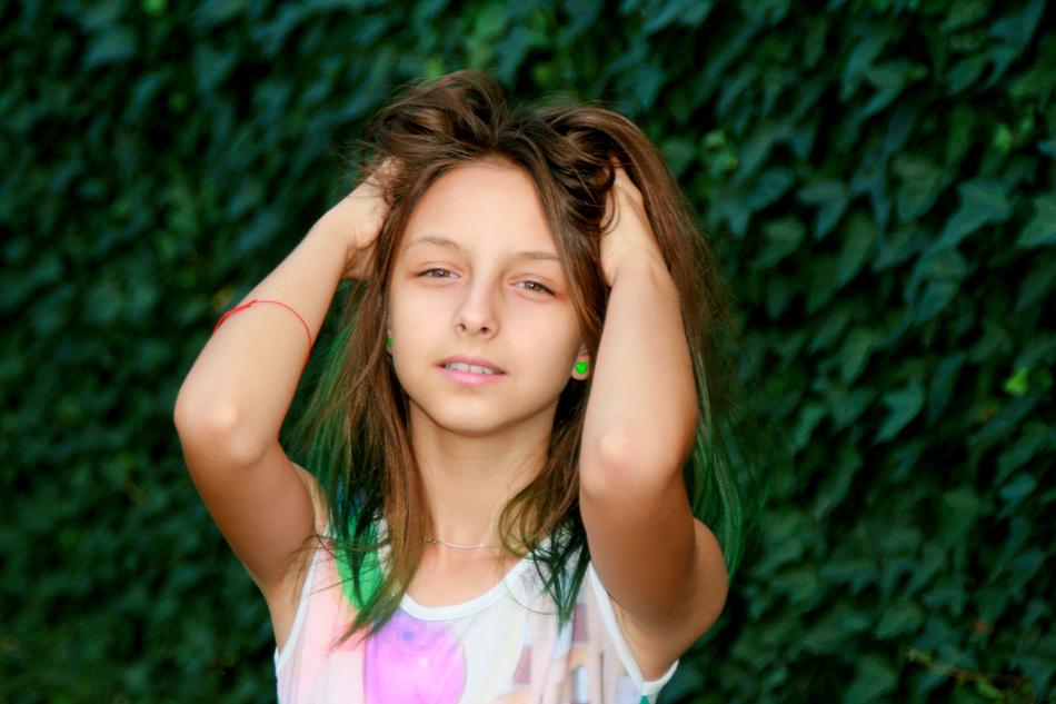 Girl Portrait Green