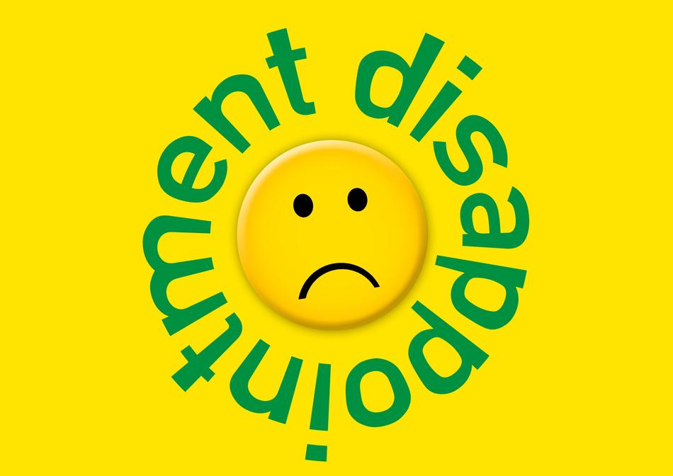 smiley button disappointment