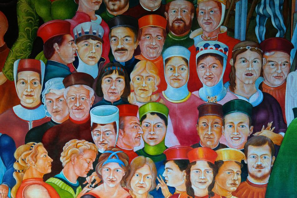 Painting of Human Faces Middle ages