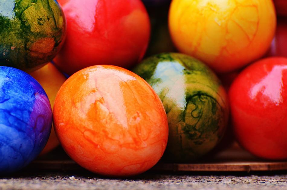 Easter Eggs Colorful Happy