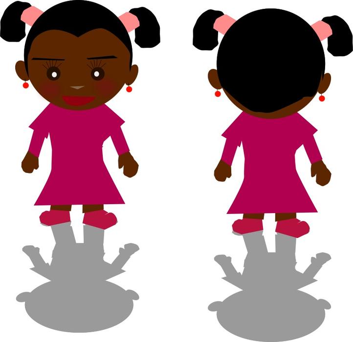 girl child kid african pink dress