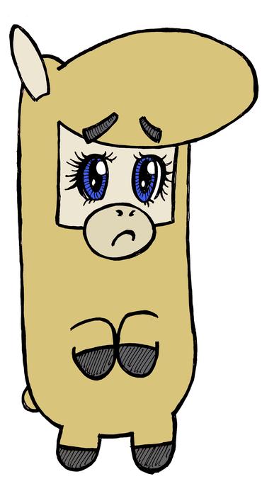 alpaca cute sad drawing cartoon